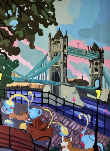 Диамантено рисуване Tower Bridge 30 × 40 см
