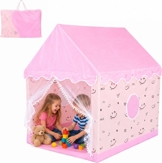 Пастелен детски къщичка – игрална палатка за момичета 120 × 100 × 130 см
