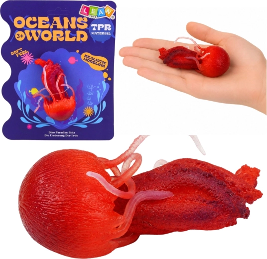 Rubber Jellyfish Figurine – Realistic Sea Animal 9 cm