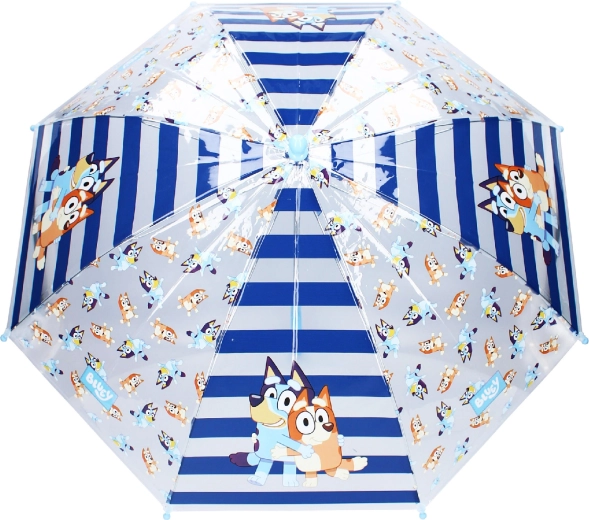 Transparent children’s umbrella Bluey Rainy Days light blue