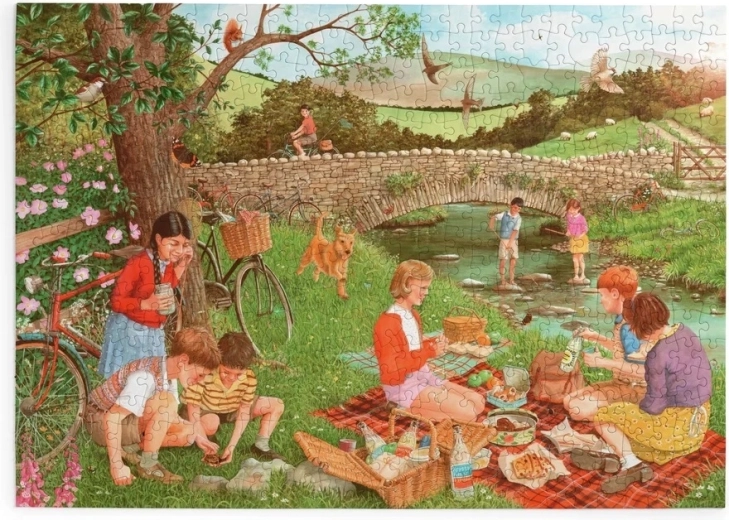 Пъзел House of Puzzles Пикник и откриване, 500 големи части