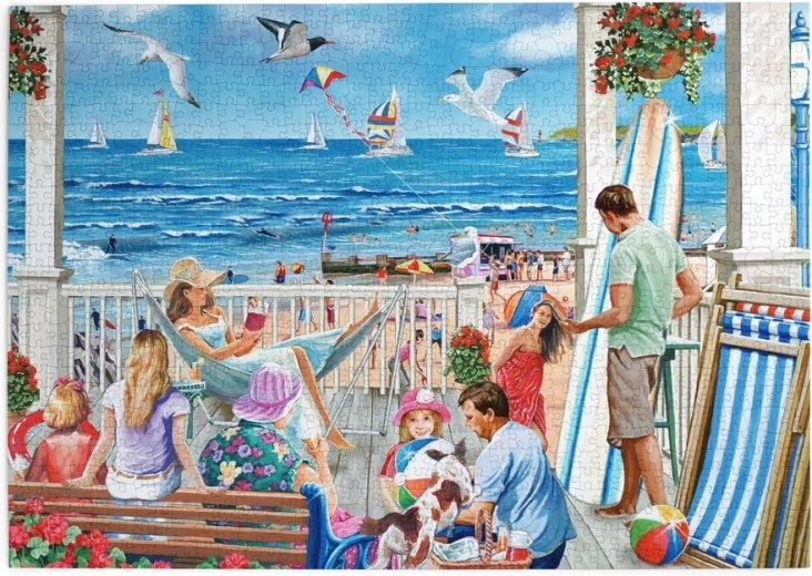 House of Puzzles Seaside Terrace Relaxation Puzzle, 1000 Pieces