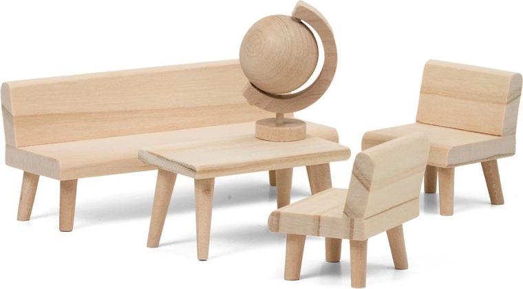 Lundby creative living room furniture set for a dollhouse (DIY)
