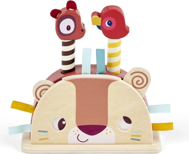 Lilliputiens Jack the Lion Wooden Pop-Up Toy