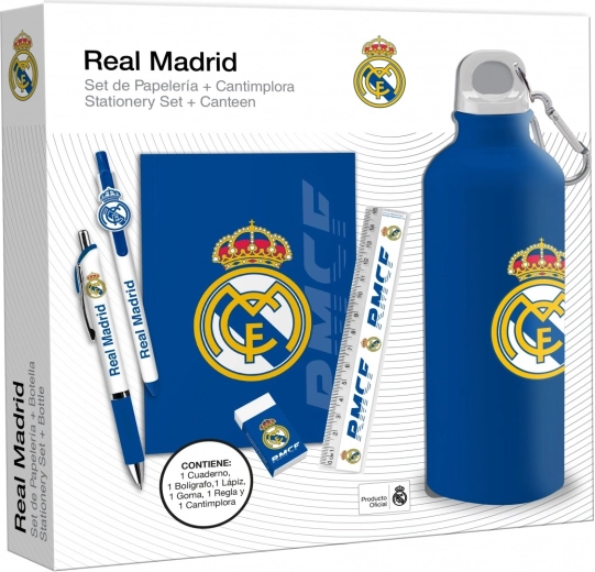 Подаръчен комплект REAL MADRID – бутилка 650 мл, тефтер и химикалка