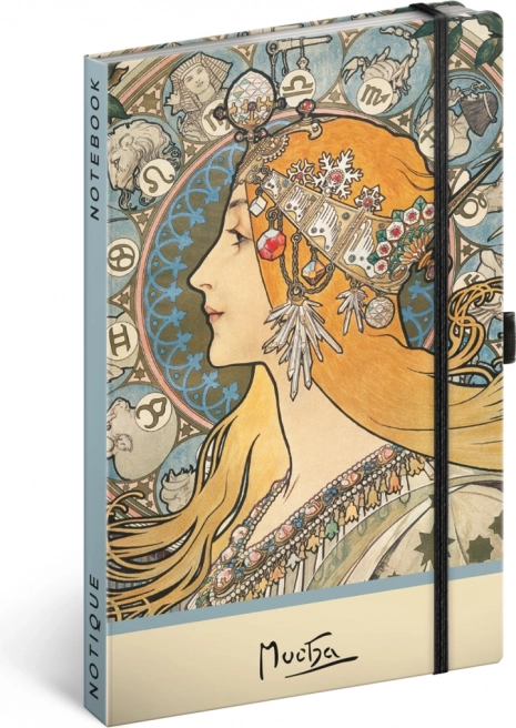Бележник Alfons Mucha – Зодиак, на точки 13 × 21 см