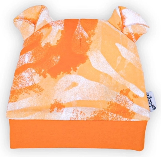 Infant cotton beanie Nicol Tomi orange