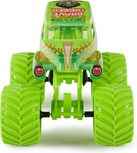 Large rubber wheels for action-packed play