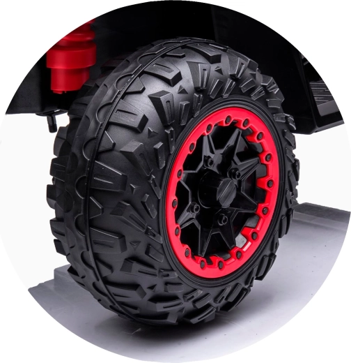 Large off-road wheels for stability