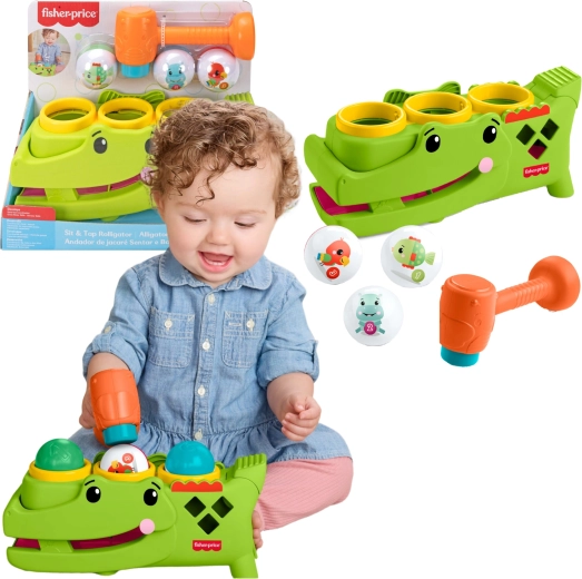 Fisher-Price Active Crocodile Ball Hammer Toy