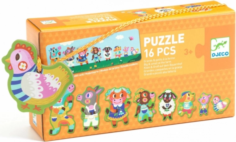 DJECO Puzzle Big and Small on the Farm