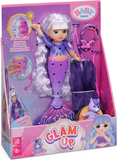 BABY born морска фея Аура Glam Up с променяща се коса