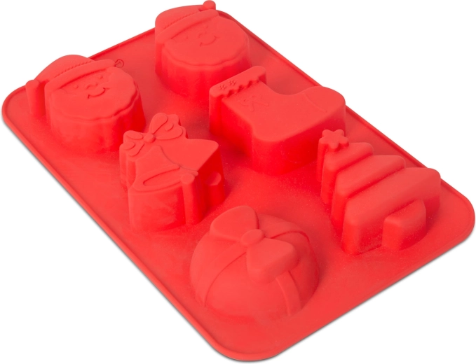 Silicone baking mold with Christmas motifs