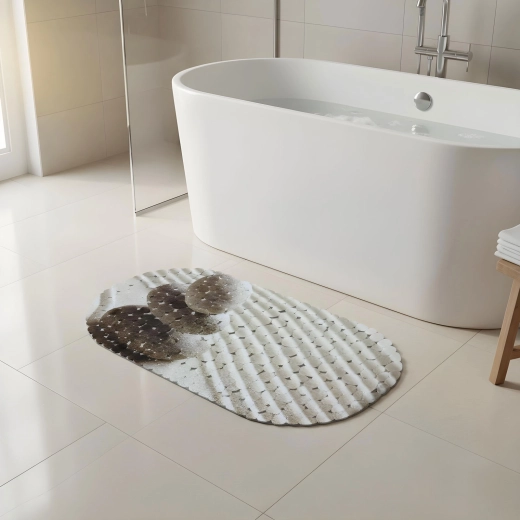 Non-Slip Bathtub Mat with Stone Pattern