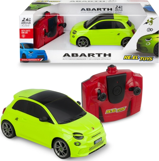 RC кола Abarth 500e 1:24 с дистанционно управление, зелена – 1 брой
