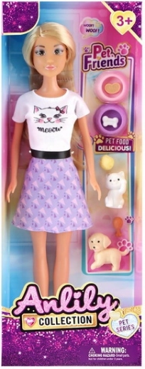Doll with Pets and Accessories 30 cm