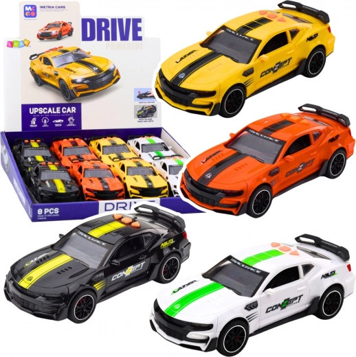 Sports car with opening doors, drive, lights, and sounds