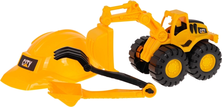 Construction Set with Helmet and Digger for Children