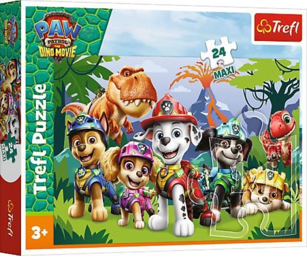Макси пъзел 24 части Paw Patrol dino movie – праисторическо приятелство 60 × 40 см