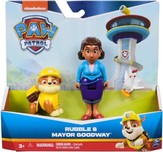 Комплект фигурки TLAPKOVÁ PATROLA – Rubble и кметицата Goodway с Chickaletta