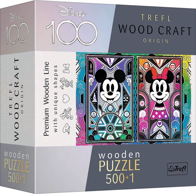 Дървен пъзел Mickey Mouse & Minnie 501 части