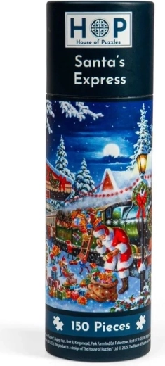 HOP Puzzle Santa's Christmas Train, 150 Mini Pieces