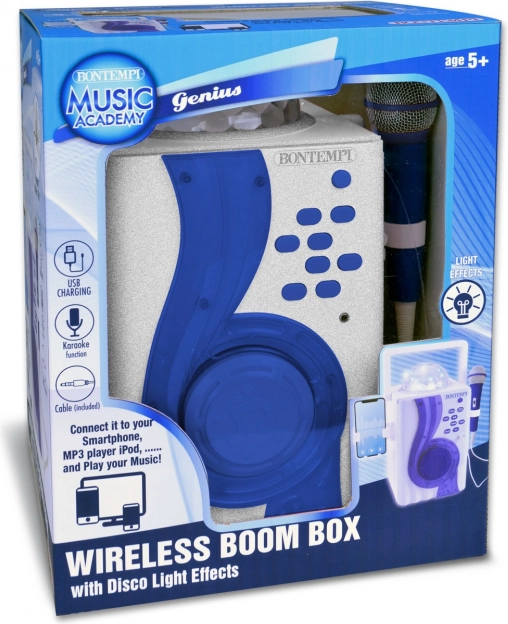 Karaoke Boom Box with Disco Light Effects