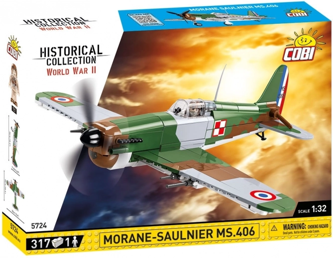 COBI morane-saulnier ms.406 – конструктор на исторически самолет 1:32 (317 части)