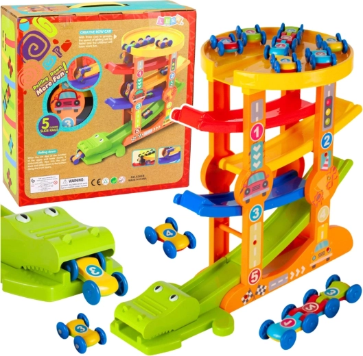 Crocodile Racetrack with Slide and Catapult – 5 Levels
