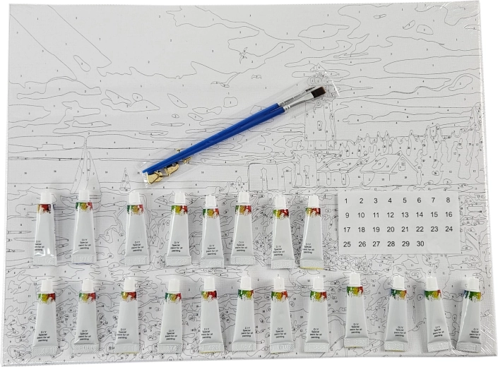 Paint by Numbers – Waterfall 40 × 50 cm with Stretched Canvas