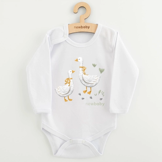 Бебешко боди с дълъг ръкав New Baby Гъсенца, 68 (4–6 месеца)