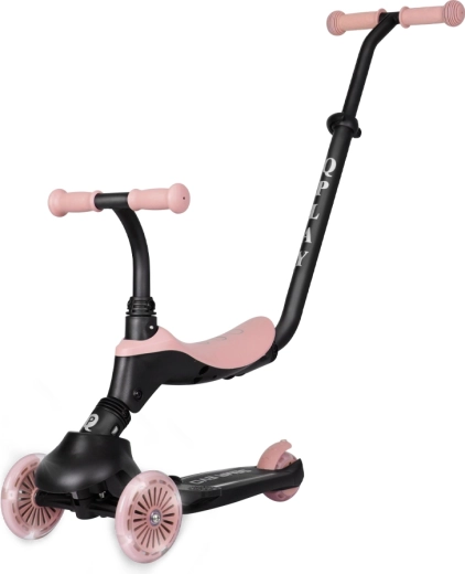2-in-1: seat for the youngest, scooter for older kids