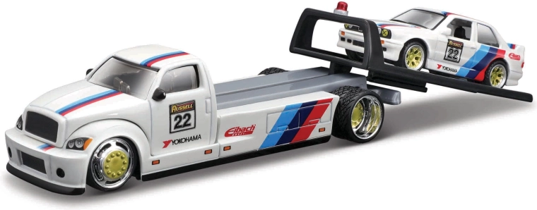 Maisto Elite Transport Flatbed with 1988 BMW M3 1:64