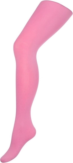 Children's cotton tights New Baby pink with polka dots