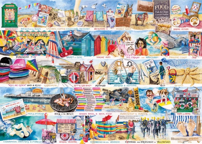 Puzzle Sunbeds and Donkeys 1000 Pieces