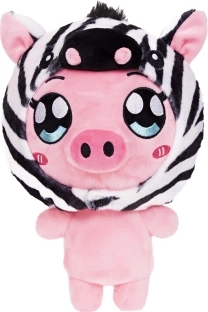 Plush Piglet in Zebra Hoodie