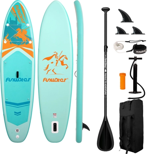 Inflatable paddleboard Funwater 350 × 86 × 15 cm – all-round SUP set (turquoise)