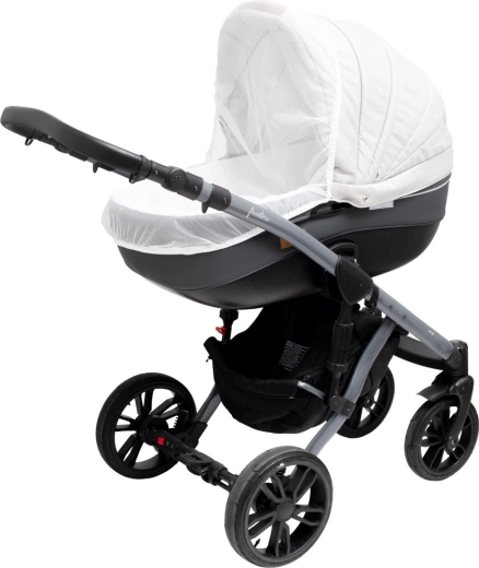 Универсална мрежа против комари за количка New Baby Basic, бяла
