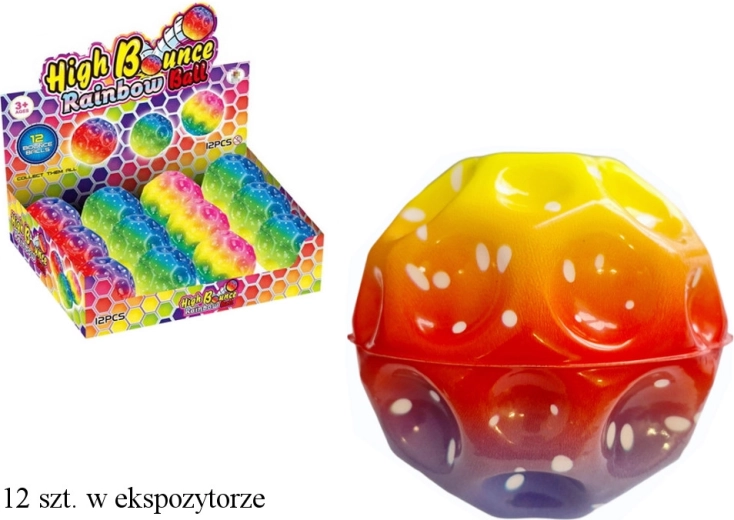Rainbow Bouncy Rubber Ball Ombre