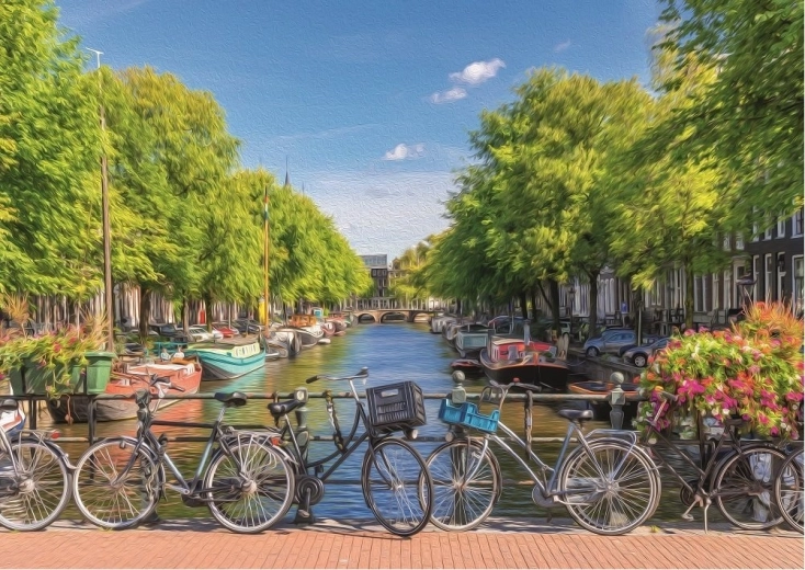 Puzzle ART PUZZLE Amsterdam Canal 2000 pieces