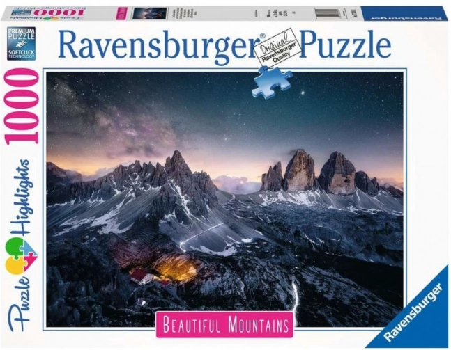 Пъзел „Трите кули“ Доломити 1000 части Ravensburger