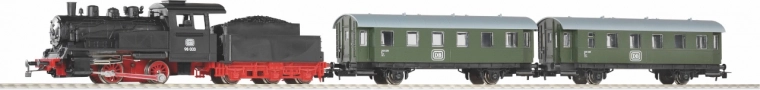 Piko стартов комплект пътнически влак с парен локомотив BR 98 DB, H0