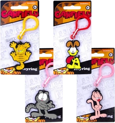 Garfield 2D PVC ключодържател – 4 мотива
