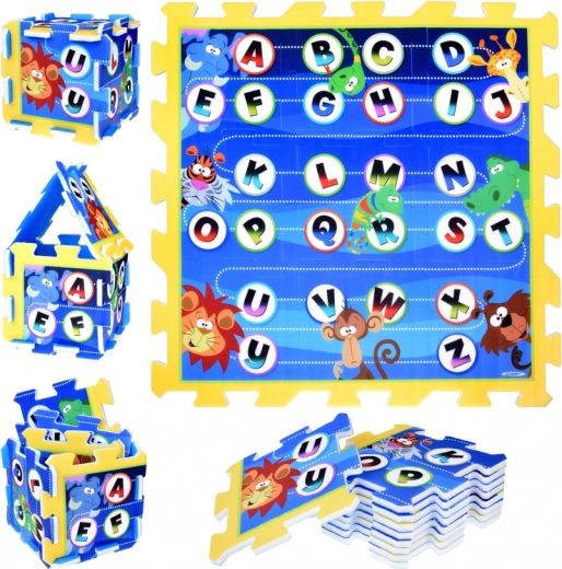 Foam puzzle – educational jungle alphabet mat 93 × 93 cm