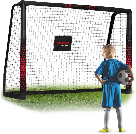 Футболна врата Neo-Sport 180 × 120 × 60 см черно-червена