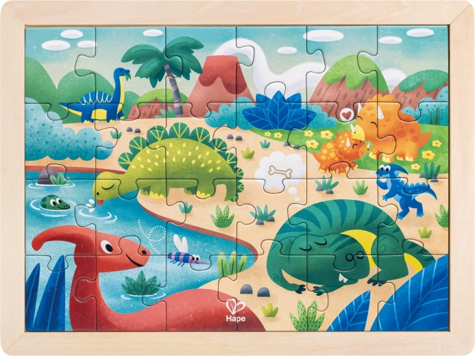 Dinosaur Puzzle to Color