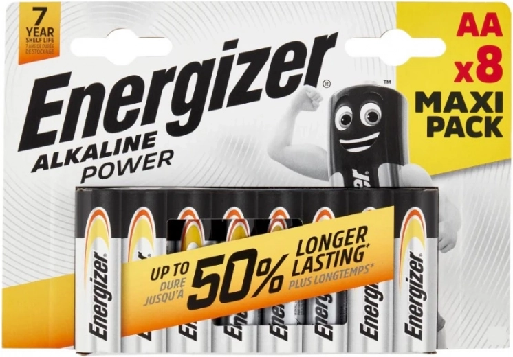 Alkaline AA Batteries ENERGIZER Alkaline Power, 8 pcs, blister
