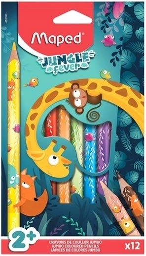 Jumbo crayons Jungle Fever, set of 12