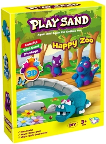Сензорен 3D кинетичен пясък – животни, комплект за творческа игра