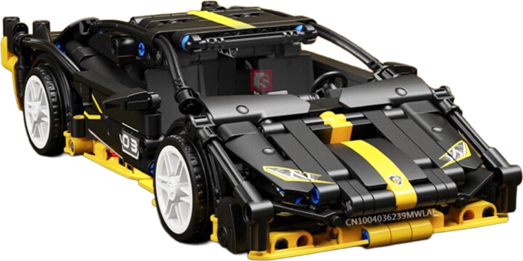 Black Sports Car Building Set, 589 Pieces